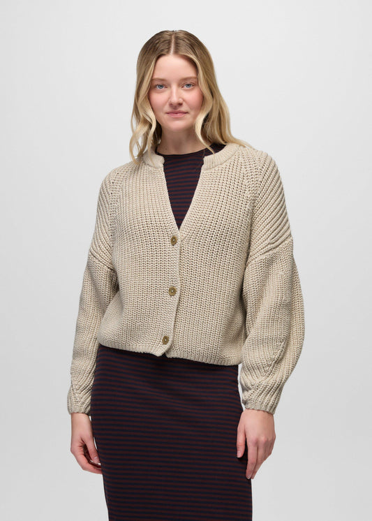 Sunday River Short Cardigan - Beach Pebble