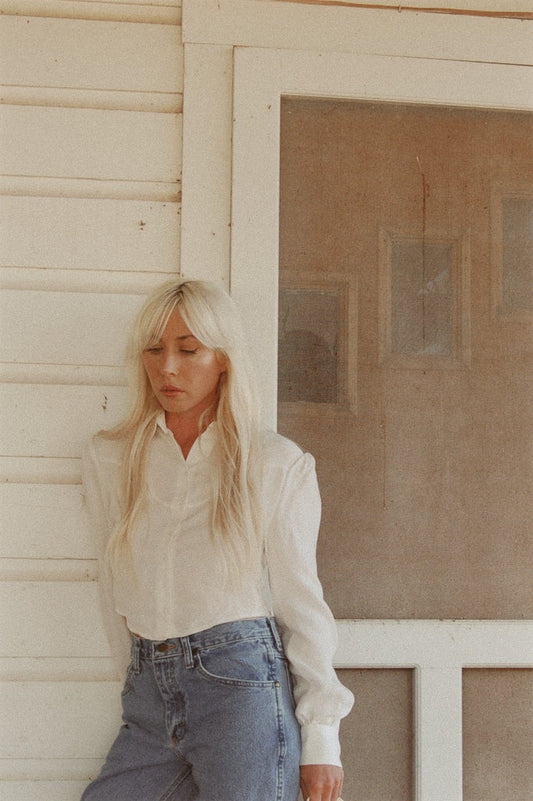 Folk Saint Marlowe Blouse – Cloud