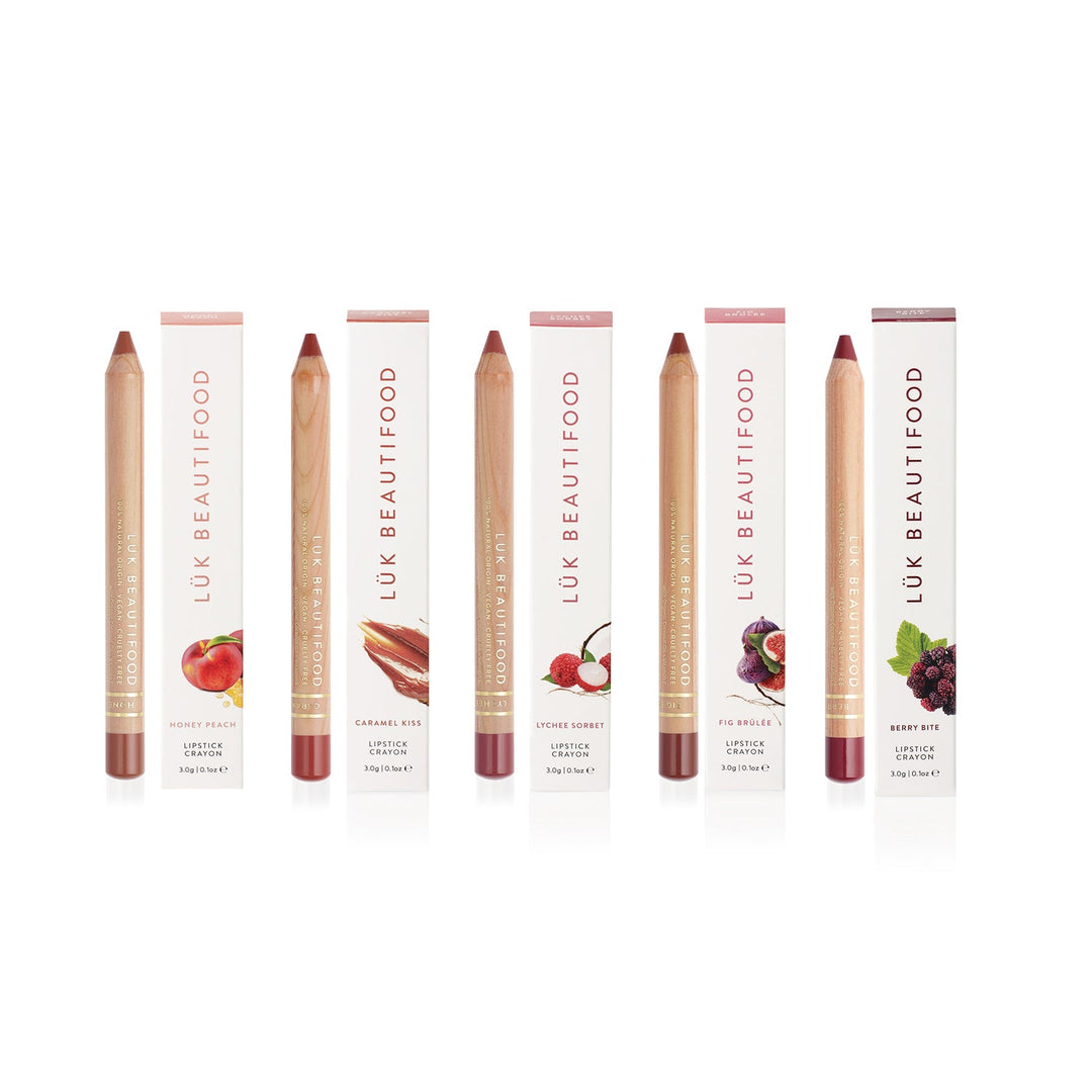 Lük Beautifood Lipstick Crayon - all five shades
