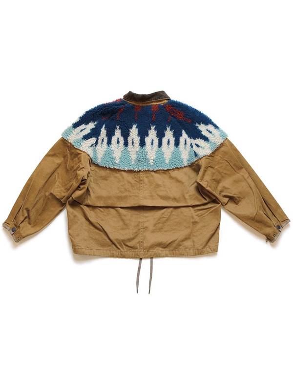 Women's Chino X Boa Fleece Anorak Jacket - Canvas Red, Blue
