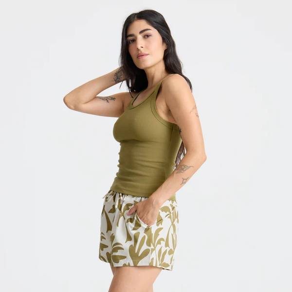 Wind Worn Tank Top - Dusty Olive