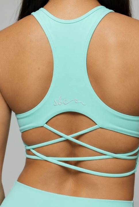 Renata Zipper Sports Bra - Mint