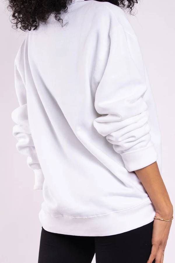 Preslie Crewneck Take Me To Tulum Sweatshirt - White