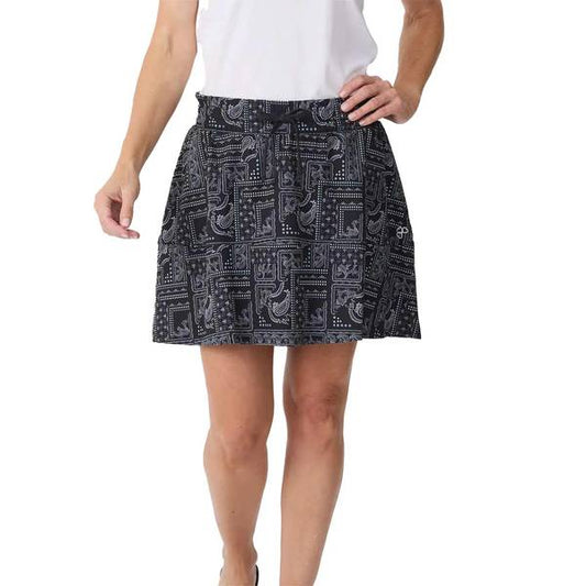 Sun Valley Mini Skort - Black Bandana