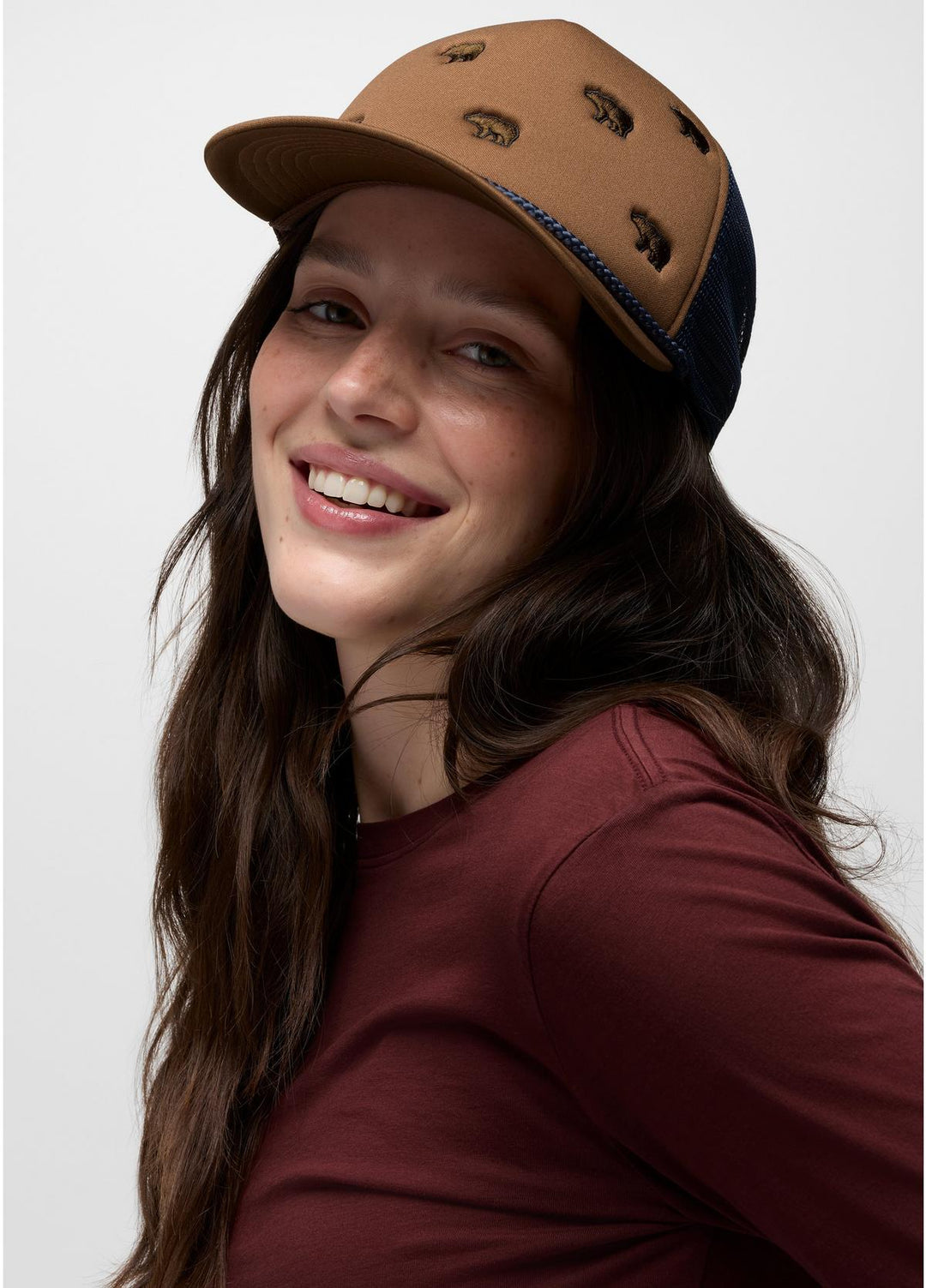 Doohickey Foam Trucker - Sepia Bears (on model)