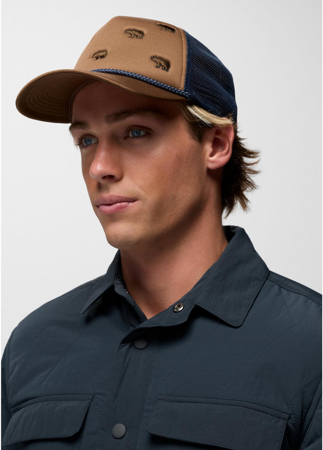 Doohickey Foam Trucker - Sepia Bears (on model)