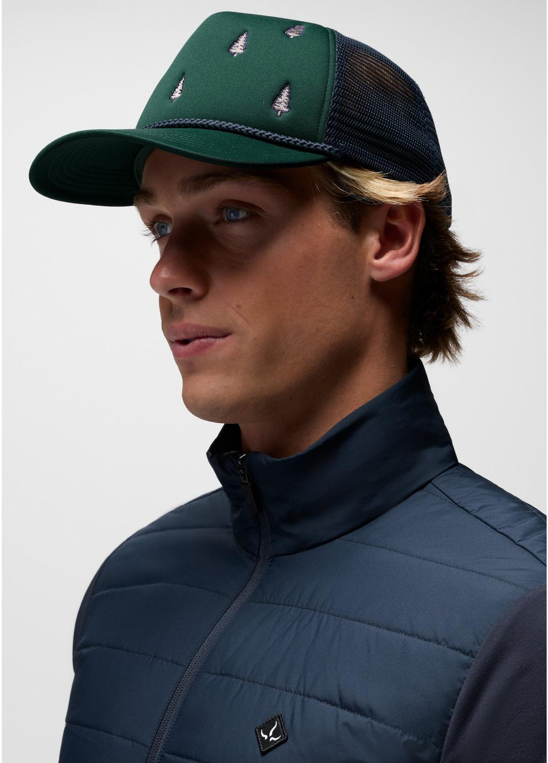 Doohickey Foam Trucker - Root Green Pines (on model)