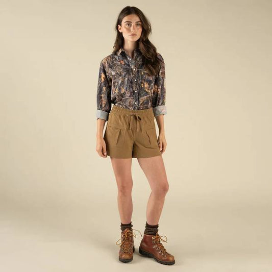 Solaya Performance Short - Saddlebrush Brown