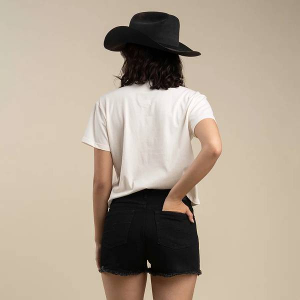 Ysleta High Rise Denim Short - Black