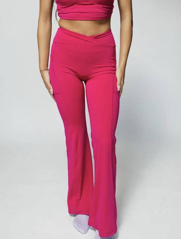 Reanta Flare Leggings - Hibiscus