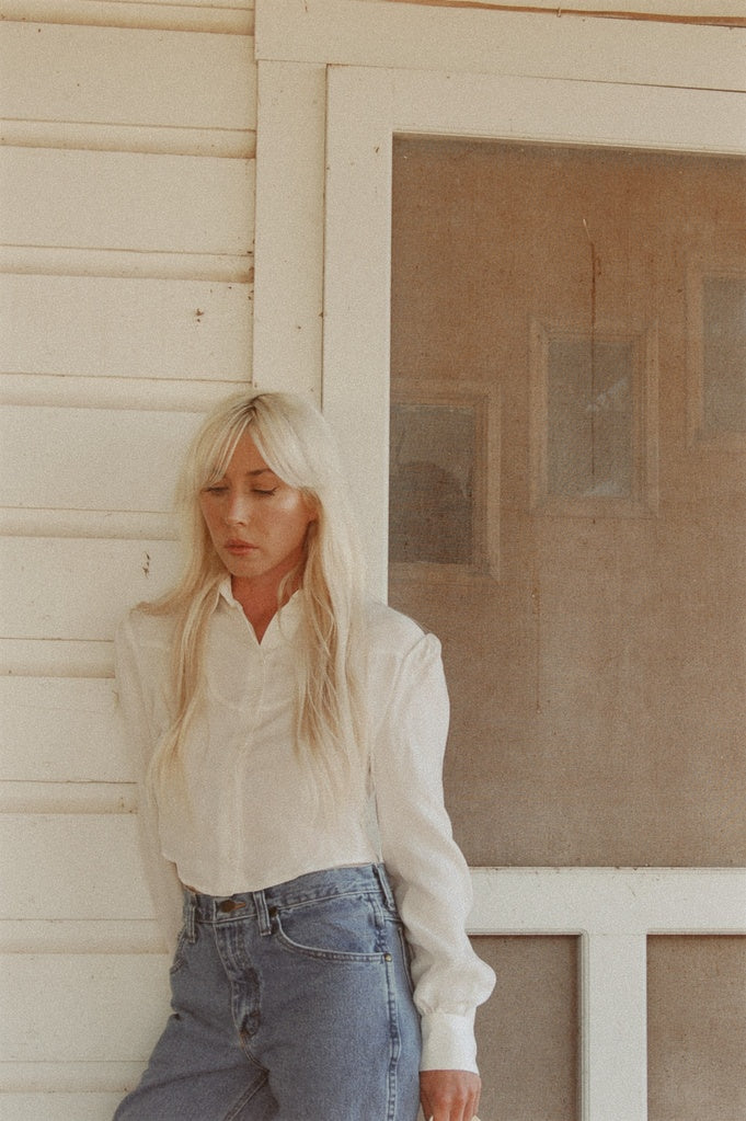 Folk Saint Marlowe Blouse – Cloud