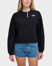 Henley Sweatshirt - Black