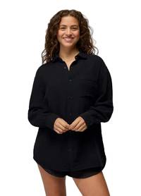 Hideaways Button Down Top - Black