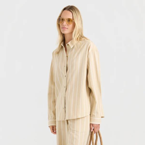 Costa Button Up Shirt - Sand