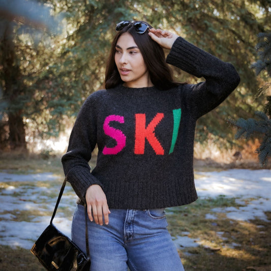 Krimson Klover Ski Crew Neck - Heather Black