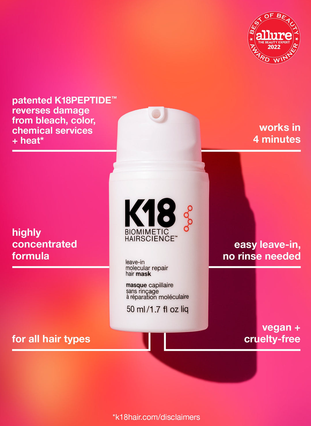 Leave-In Molecular Repair Hair Mask - 5 ml