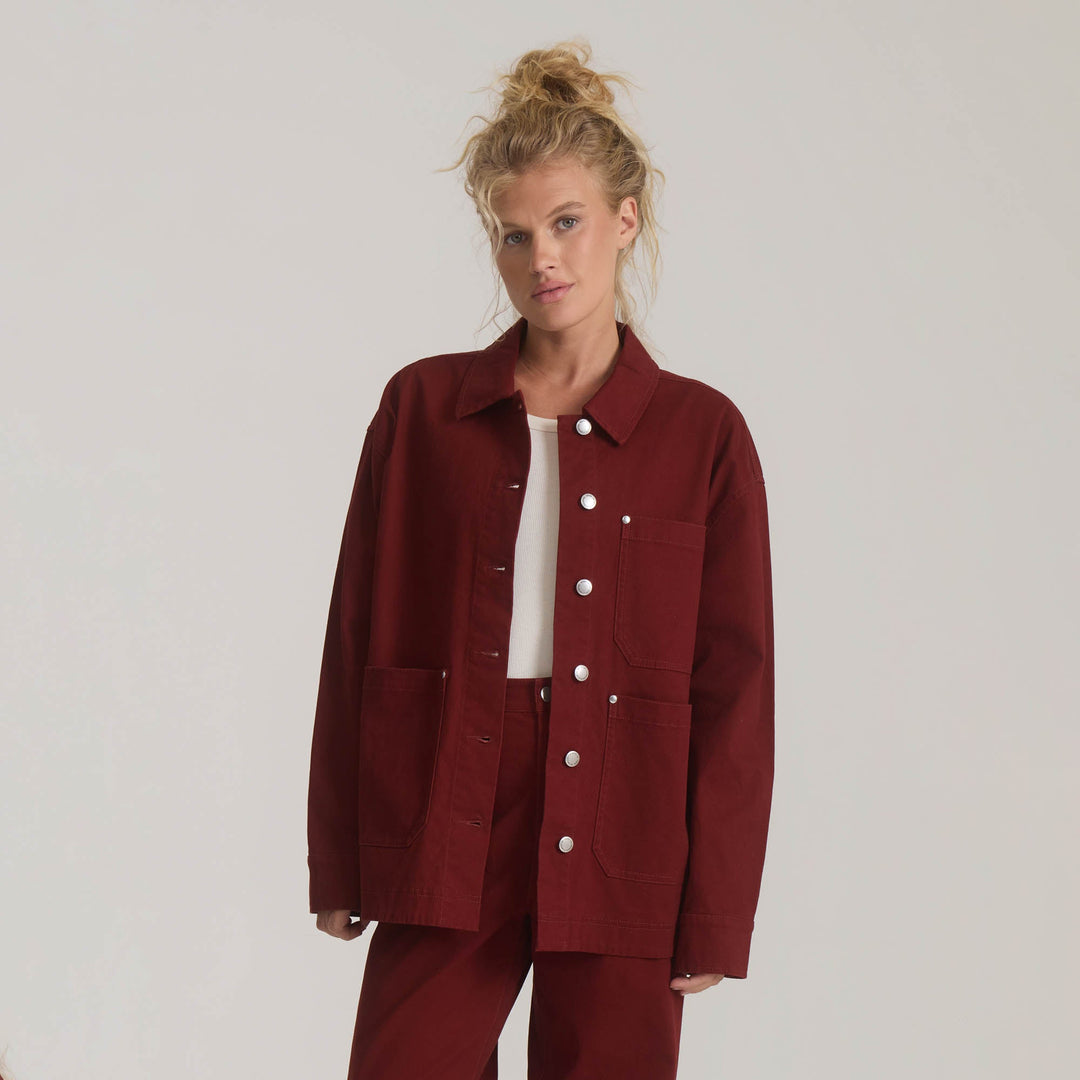 Hwy 1 Bedford Chore Jacket - Cherrywood