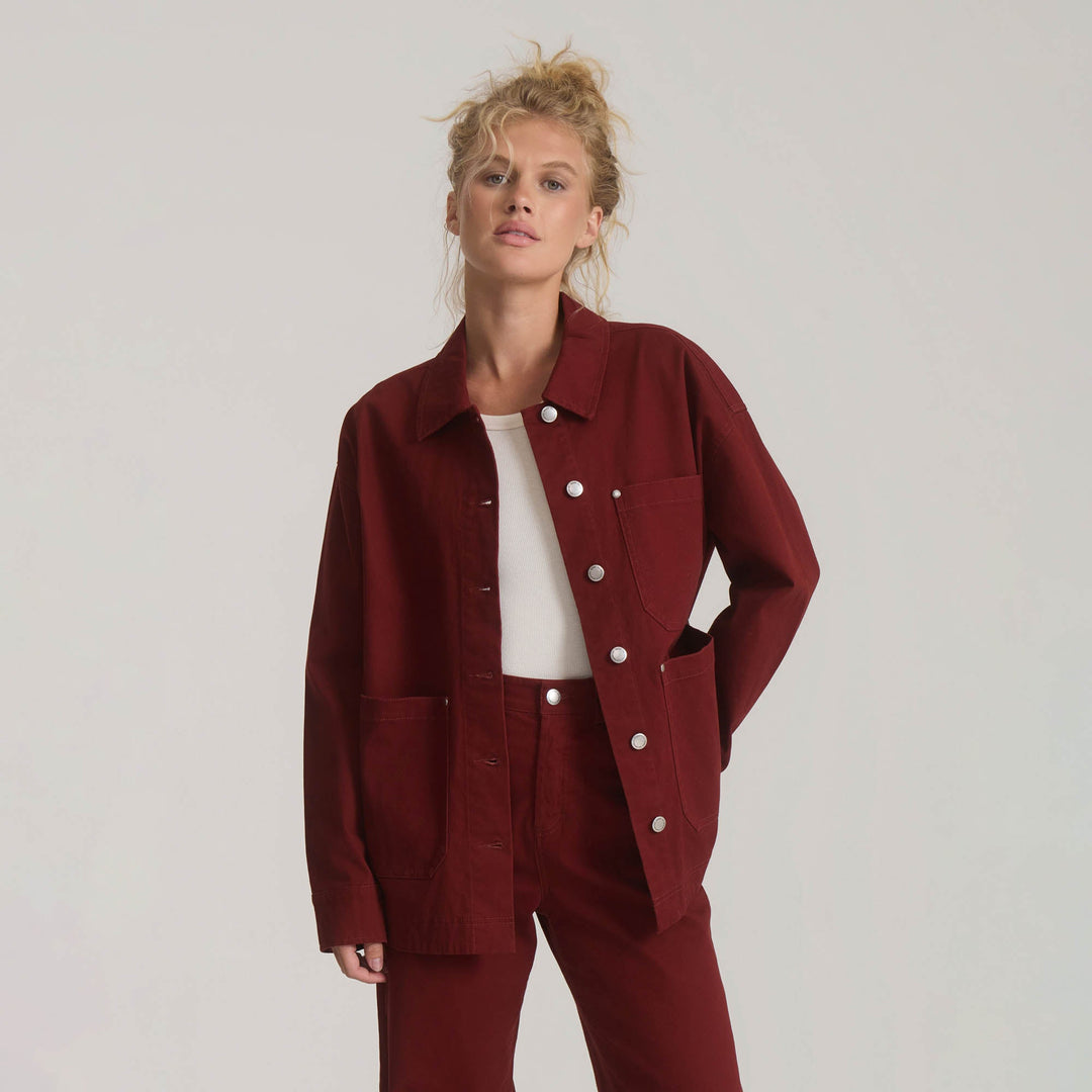 Hwy 1 Bedford Chore Jacket - Cherrywood