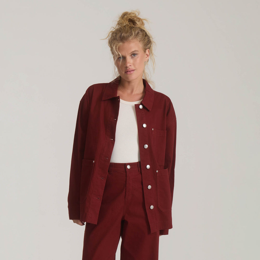 Hwy 1 Bedford Chore Jacket - Cherrywood