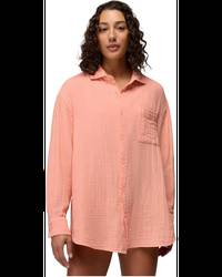 Hideaways Button Down Top - Soft Guava