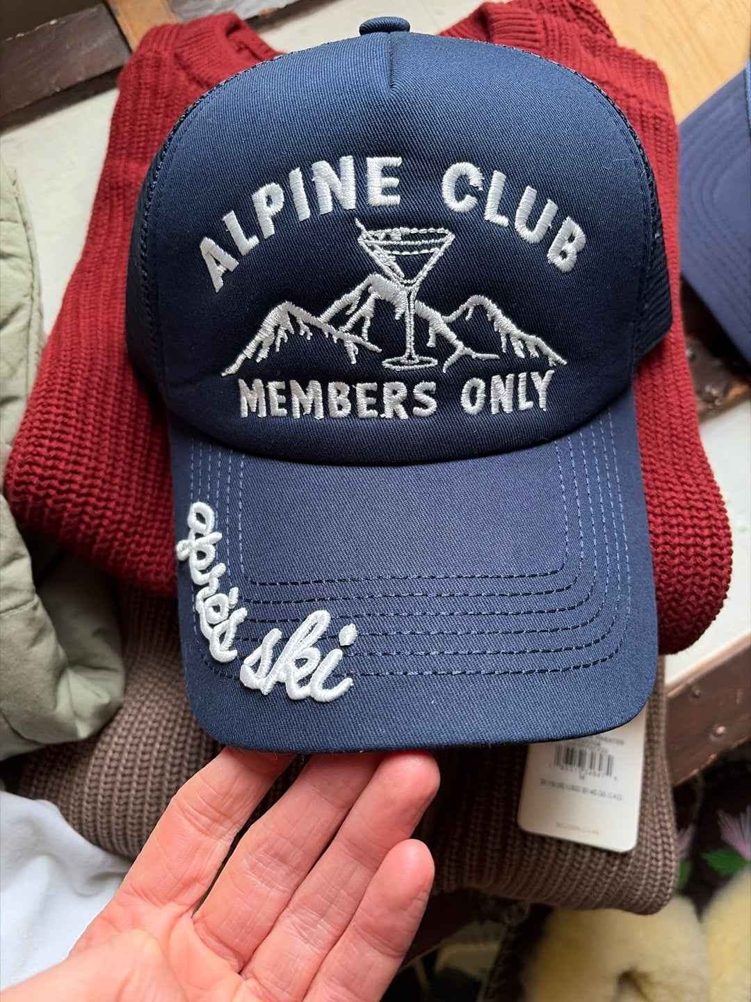 Alpine Club Members Only Trucker Hat - Navy