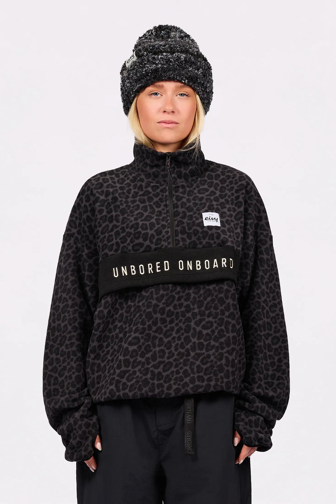 Eivy Ball Fleece - Black Leopard
