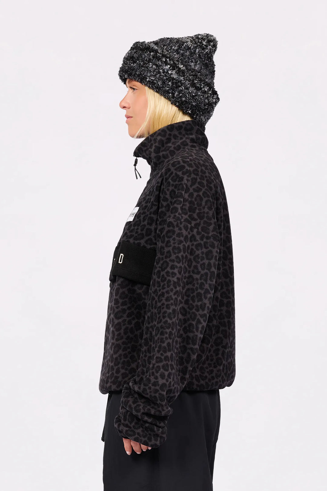 Eivy Ball Fleece - Black Leopard