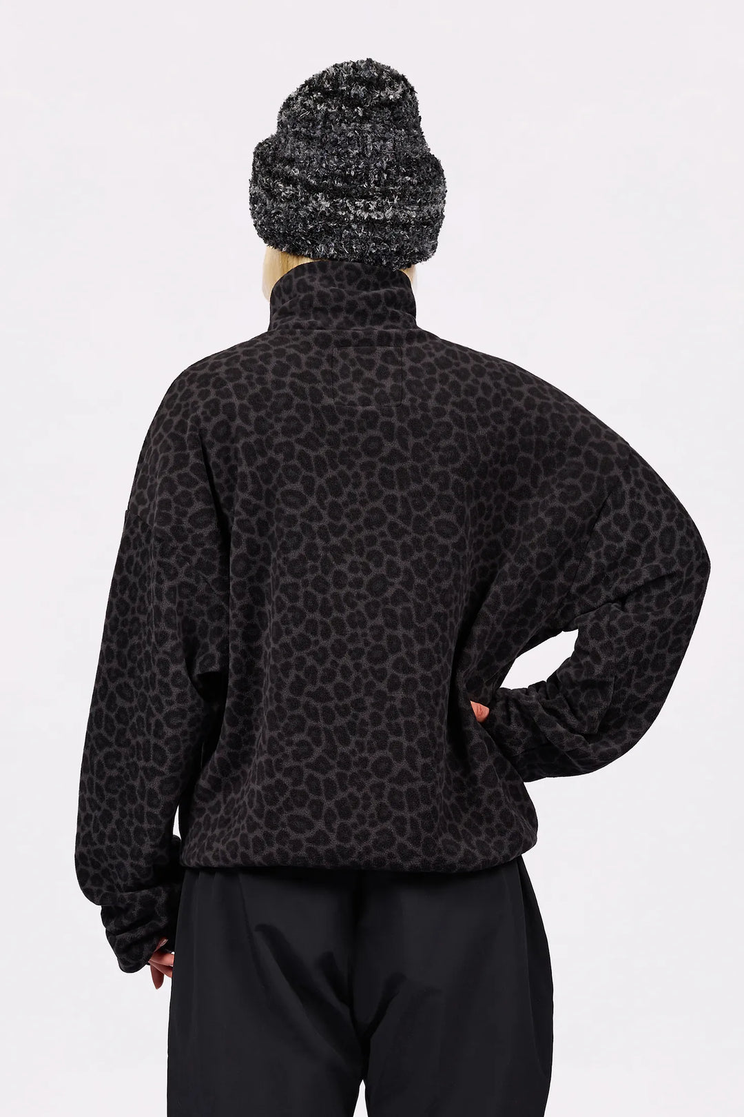 Eivy Ball Fleece - Black Leopard