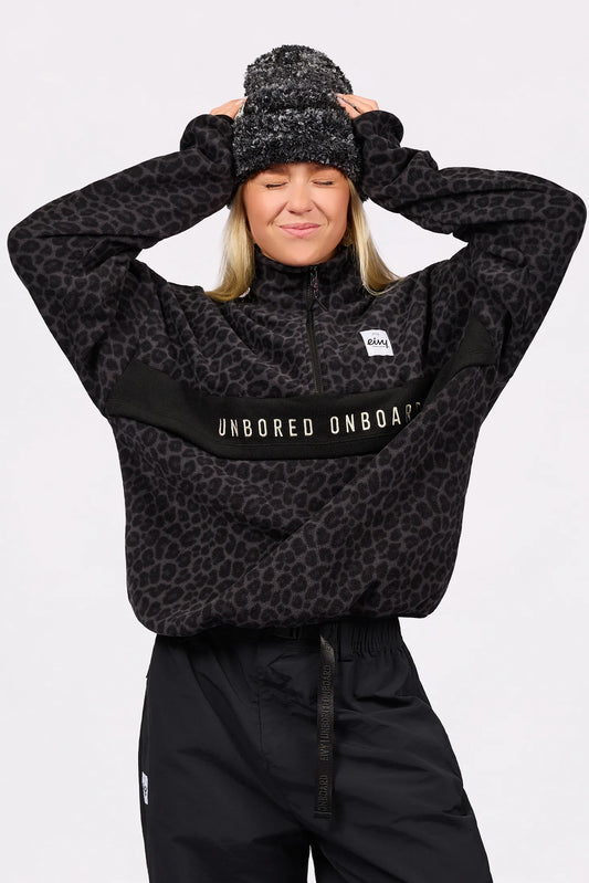 Eivy Ball Fleece - Black Leopard