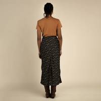 Pearla Slip Skirt - Black Floral