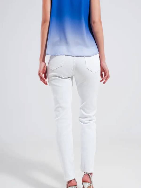 Stretch Cotton Skinny Jeans - White