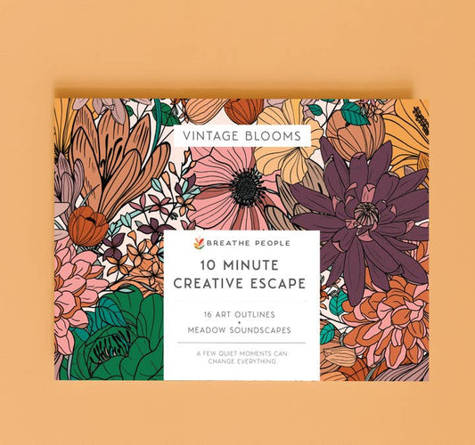 10 Minute Creative Escape Art Book - Vintage Bloom