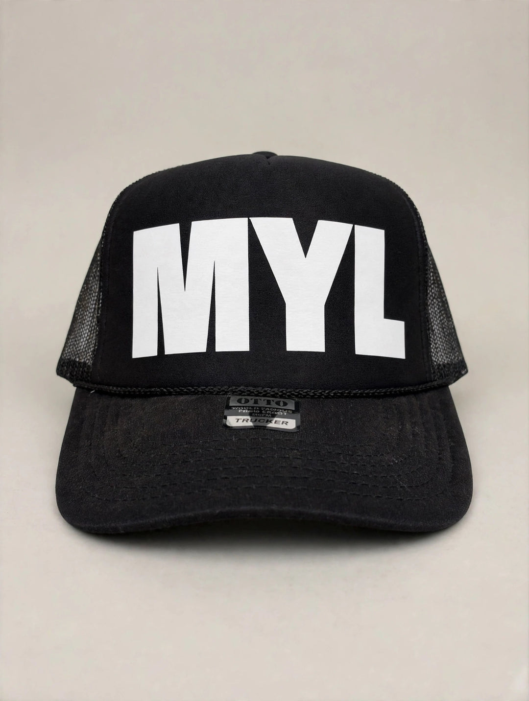 MYL trucker hat - Black studio view