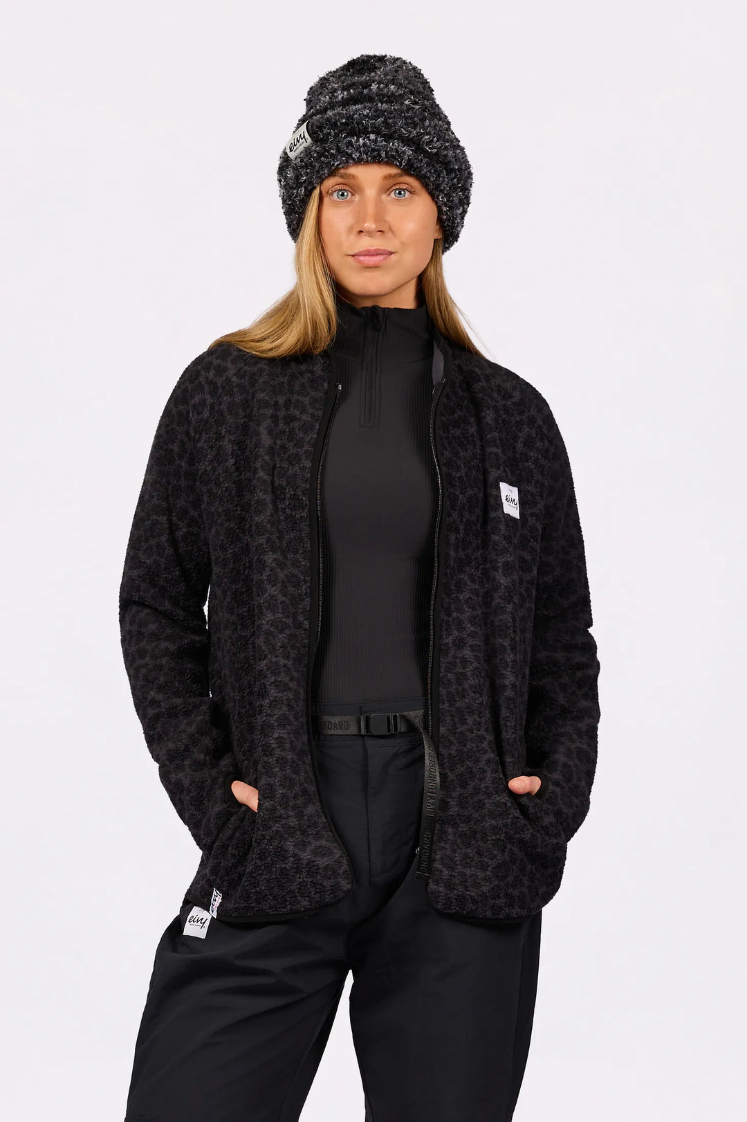 Eivy Redwood Sherpa Jacket - Black Leopard
