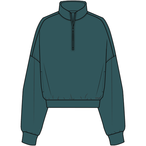 Shea Soft Relaxed Half Zip - Coast