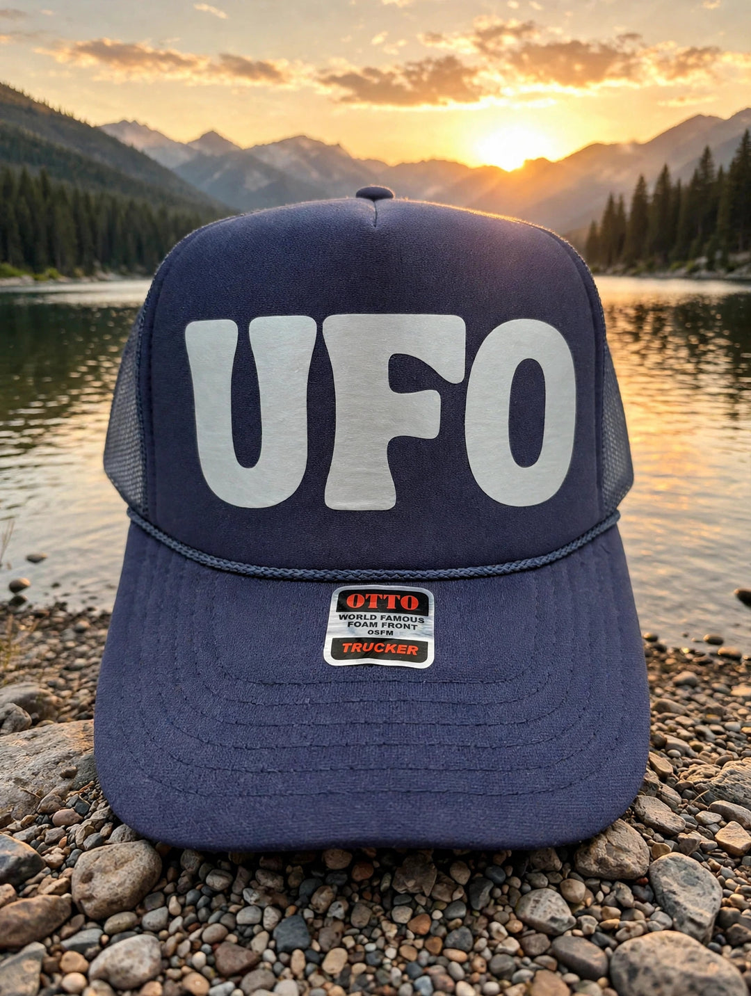 UFO trucker hat - Navy at Payette Lake