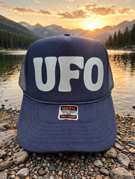 UFO trucker hat - Navy at Payette Lake